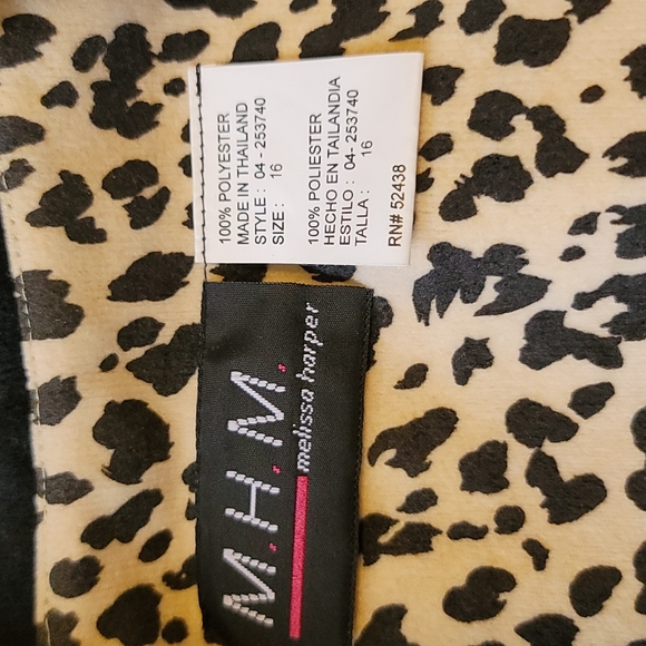 M.H.M. Animal Print Style Drape Jacket - Picture 5 of 6